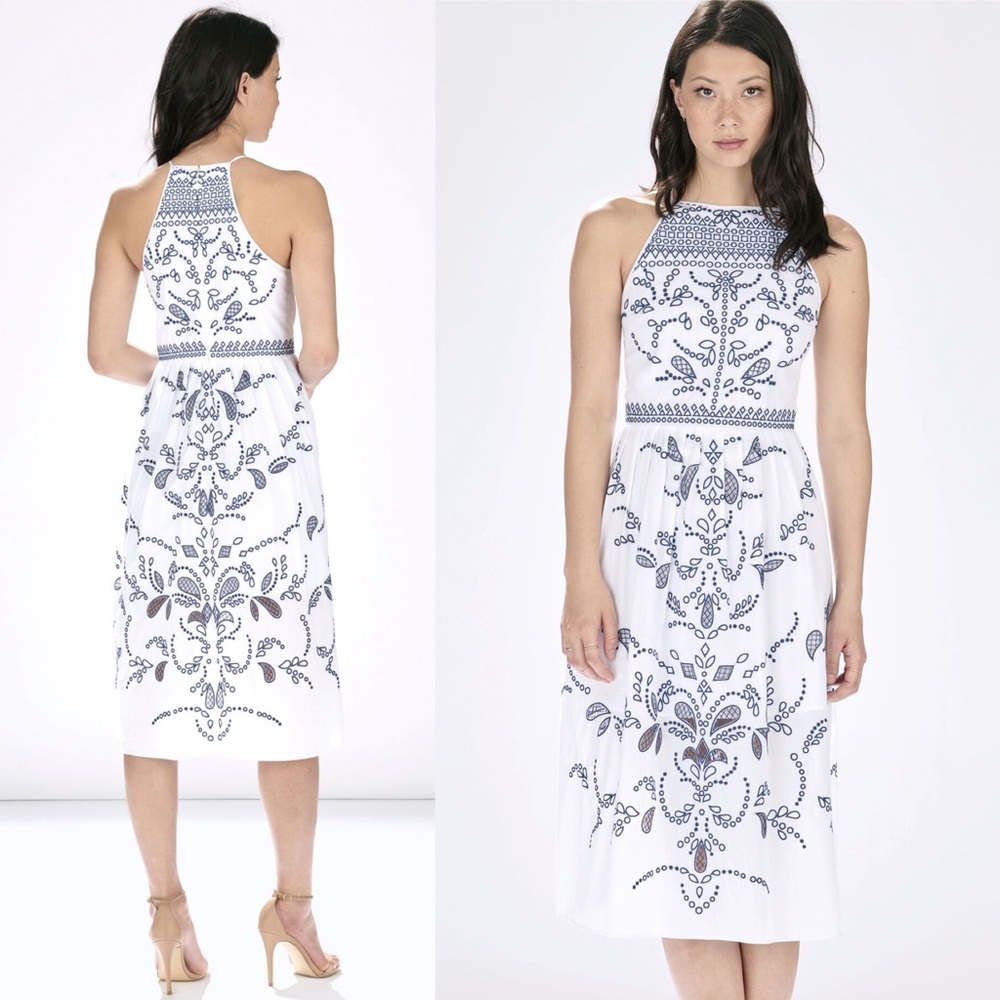 P A R K E R : “Alana” Eyelet Midi Cotton Dress - Picture 1 of 8
